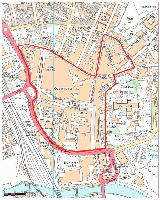 Map showing the City Centre PSPO area